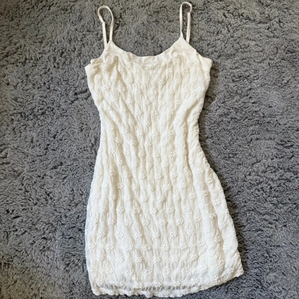 Boohoo Ivory Floral Mini Dress